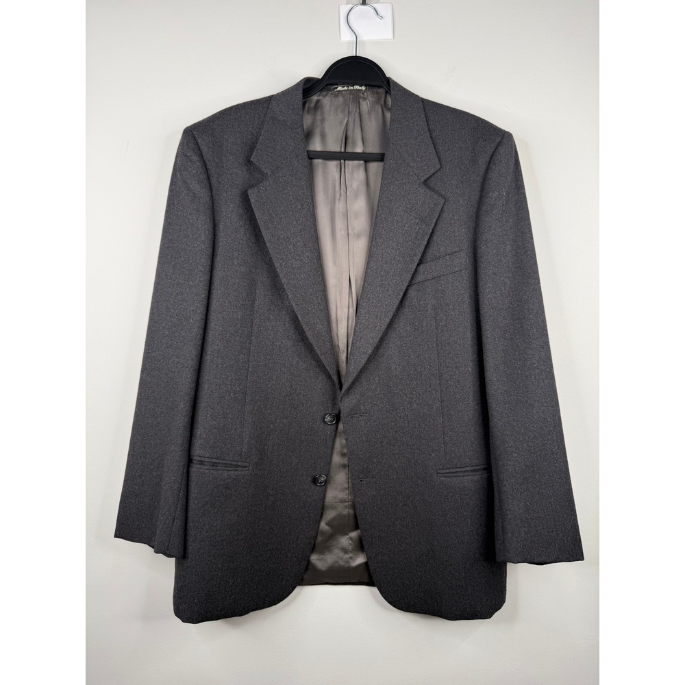Valentino Uomo 40R Gray 100% Virgin Wool Blazer Sport Coat Made in Italy